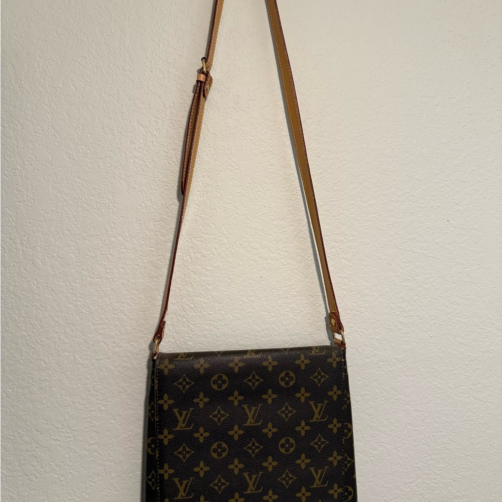 Louis Vuitton Brown and Tan Monogram Shoulder Bag